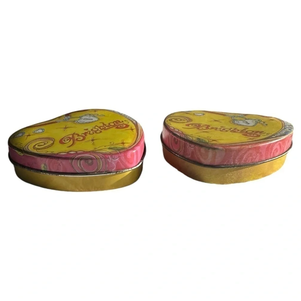Brighton | 2 Heart shape Painted Jewelry Tins